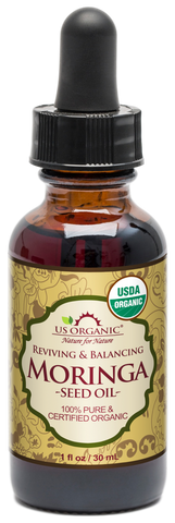 US Organic Moringa Seed Oil, 100% Pure, USDA Certified Organic, Cold Pressed & Unrefined, 1 oz