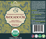 US Organic  Avocado Oil, 100% Pure Certified USDA Organic 128 oz (1 Gallon)